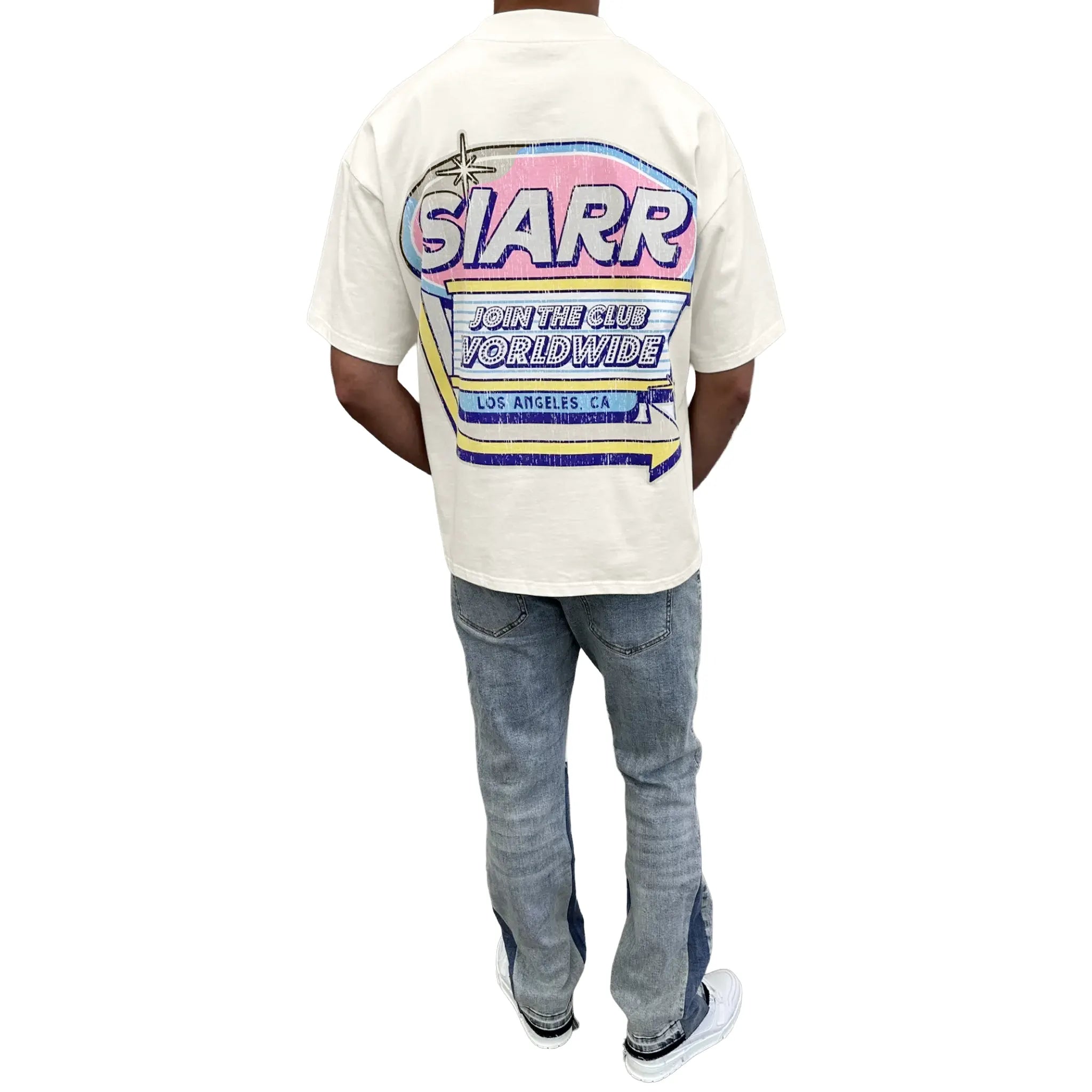 Back View of SIARR Diner Off White T Shirt